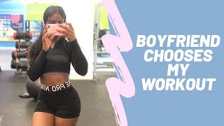 MY BOYFRIEND CHOOSES MY LEG DAY WORKOUT [upl. by Adnarom]