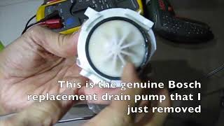 Bosch dishwasher E23E24 E25 error part 2 maybe not a drain pump fault details on reassembly [upl. by Agnes217]