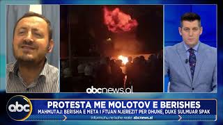 Protesta me molotov e Berishës Mahmutaj Për hallin personal të Metës dhe Berishës nga drejtësia [upl. by Benni]