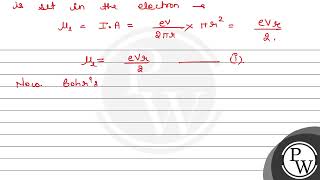 Use Bohrs model of hydrogen atom to obtain the relationship between the angular momentum and th [upl. by Mikel706]