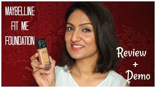 Maybelline Fit Me Foundation Review  Demo Warm Honey 322 [upl. by Zohar]