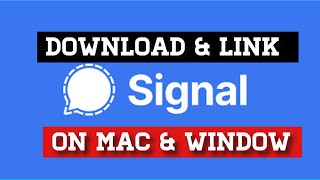 How to install and setup signal app on mac  Sync Signal app on mac amp windows [upl. by Giguere]