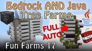 Truly Universal Tree Farms for Minecraft Java and Bedrock Editions Fun Farms 17 [upl. by Niple642]