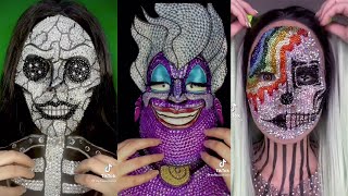 RHINESTONE MAKEUP REMOVAL  HALLOWEEN MAKEUP  ASMR [upl. by Atilemrac]