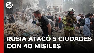 UCRANIA  EN VIVO  Rusia atacó 5 ciudades con más de 40 misiles y hay al menos 10 muertos [upl. by Harms673]