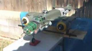 Top Flite B25 Saito FA90TS Engine Test [upl. by Anaderol]