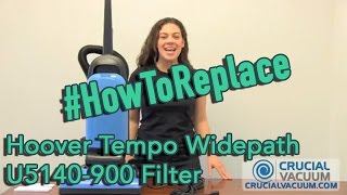 Hoover Tempo Widepath U5140900 Filter Change Part  38765019  38766008 [upl. by Gall543]