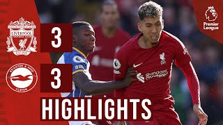 HIGHLIGHTS Liverpool 33 Brighton  Firmino double as Reds fight back for draw [upl. by Mord105]