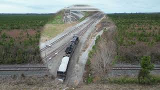 Norfolk Southern P97 leaving Chocowinity NC for New Bern on its daily turnaround December 1 2023 [upl. by Mayeda661]