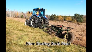 Moldboard Plowing Our Rockiest Field [upl. by Nosredneh815]