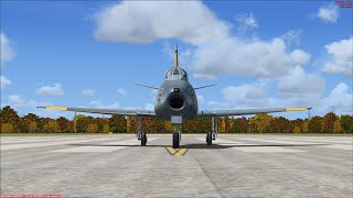 FSX F86 Sabre flight gone wrong ENGINE FIRE [upl. by Arihaj15]