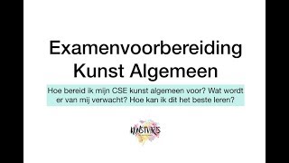 Examenvoorbereiding Kunst Algemeen HAVO [upl. by Whitman812]