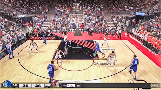 NBA 2K25 Play Now Online Mavericks vs Trailblazers PS5 Gameplay [upl. by Hailahk]