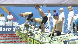 Mens 50m Butterfly S4  2011 IPC Swimming European Championships [upl. by Johen]