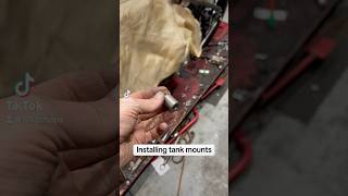 Installing gas tank mounts motorcycle harleydavidson bikelife chopper sportster diy biker [upl. by Diego]