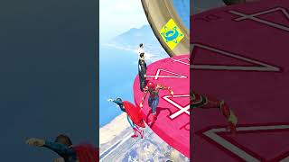 GTA 5 Ragdolls Spiderman Compilation Euphoria Physics Fails Jumps Momentsshorts viralvideo [upl. by Bertasi929]