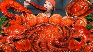 문어 🐙 해산물 가득 FLEX 해물찜 먹방 레시피 Octopus Seafood Boil Crab Abalone Scallops Recipe Mukbang ASMR Ssoyoung [upl. by Attesor]