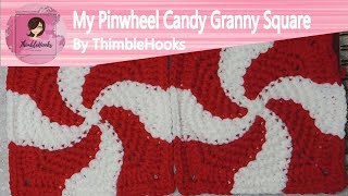 Crochet My Peppermint Candy Pinwheel Granny Square EASY TUTORIAL [upl. by Catlin291]