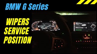 BMW G Series Windscreen Wipers Foldout Service Position G20 DIY [upl. by Annah428]