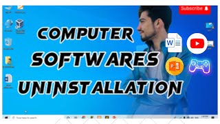 Computer software uninstall kaise kare How Remove viruses from pc [upl. by Attelocin]