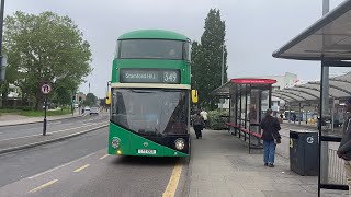 London Bus Route 349 Stamford Hill to Ponders End Enfield Bud Garage [upl. by Ycul]