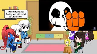 Undertale reacts to Ultratale Sans [upl. by Ayokal29]