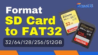 How to Format SD Card to FAT32 3264128256512GB Supported in Windows [upl. by Raybin]