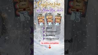 ✨Capricorne  Janvier Février Mars 2025 🌟 Général Professionnel amp Sentimental 💖💼✨ [upl. by Anotyal]