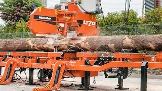 Высокопроизводительный ленточнопильный станок WoodMizer LT70  Европейская версия [upl. by Hanshaw415]