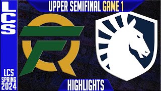 FLY vs TL Highlights Game 1  LCS Spring 2024 Playoffs Semifinal  FlyQuest vs Team Liquid G1 [upl. by Eeralih115]