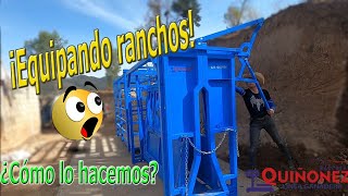 EQUIPANDO RANCHOS  Instalación de báscula ganadera y prensa ganadera  grupo Quiñonez [upl. by Holladay]