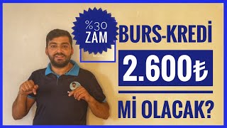 KYK BURS KREDİSİ 2600₺ Mİ OLACAK BURS KREDİ ZAMMI ZAMLI BURS ÖDEMESİ NE ZAMAN [upl. by Fiore670]