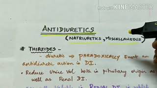 Antidiuretics Natriuretics and miscellaneous  Pharmacology  Handwritten notes [upl. by Vasilek224]