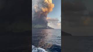 Stromboli volcano erupts lava flows into Mediterranean [upl. by Paik799]