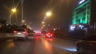 Night View Riyadh City KSA King Fahd Road [upl. by Burne]