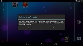 How To Reboot Into Safe Mode Android Nexus 7 [upl. by Htebazil]