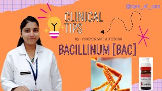 BACILLINUM  NOSODE  HOMOEOPATHIC MEDICINE  CLINICAL TIPS  MM  HOMOEOPATHY [upl. by Worrad811]