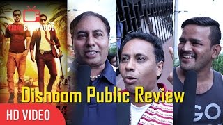 Dishoom Movie Public Review  Varun Dhawan John Abraham Jacqueline Fernandez [upl. by Hulburt]