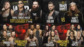 NXT Takeover War Games 2019 Official Match Card [upl. by Acsot]