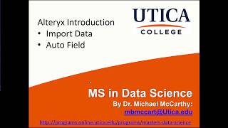 Alteryx Demo Input amp Auto Field [upl. by Salis]