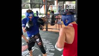 Nauris Bartoska and Matvei Lagerev sparring in Western Boxing Class [upl. by Ahsinirt]