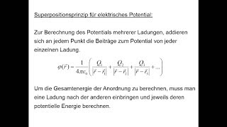 Superpositionsprinzip für elektrische Potentiale [upl. by Aliakam950]