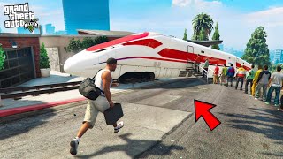 Franklin First BULLET TRAIN Experience in GTA 5  Lovely Gaming [upl. by Scheld]