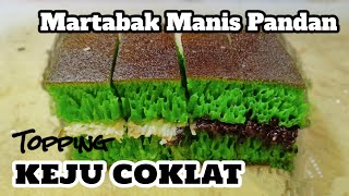 Martabak Manis Pandan  Topping ½ Keju ½ Coklat [upl. by Michaelina]