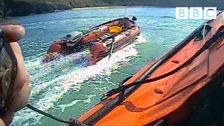 The shocking highspeed rescue of a runaway speed boat  Saving Lives at Sea  BBC [upl. by Teyugn]