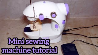 How to use mini sewing machine  mini sewing machine tutorial [upl. by Marcel]