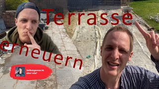 Terrasse erneuernbauen Teil 1  Fliesen amp Estrich entfernen  DIY Selbstgemacht aber wie [upl. by Frantz821]