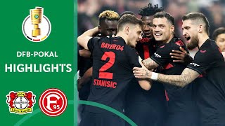 UNBEATEN Leverkusen enters the FINAL  Leverkusen vs Düsseldorf 40  Highlights  DFBPokal [upl. by Lea]