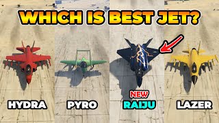 F160 RAIJU Vs PYRO Vs HYDRA Vs LAZER  WHICH IS BEST  GTA Online [upl. by Eceinehs]