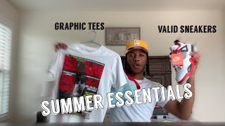 Summer essentials you MUST have for summer 2021 Shorts graphic tees etc [upl. by Schlessel]